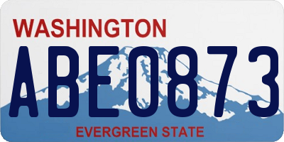 WA license plate ABE0873