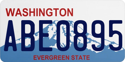 WA license plate ABE0895