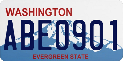 WA license plate ABE0901