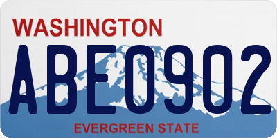 WA license plate ABE0902