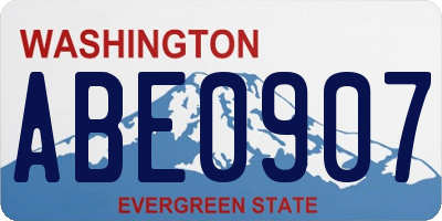 WA license plate ABE0907