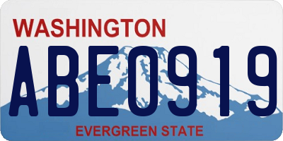 WA license plate ABE0919