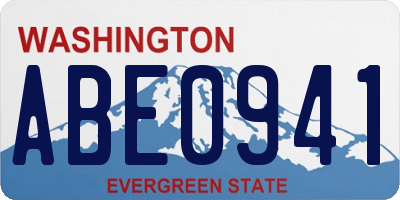 WA license plate ABE0941
