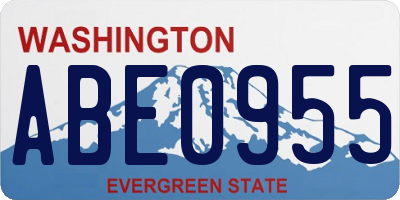 WA license plate ABE0955