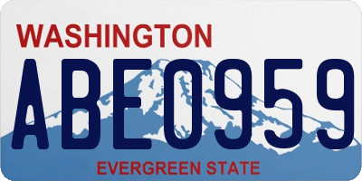 WA license plate ABE0959
