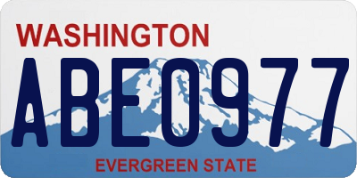 WA license plate ABE0977