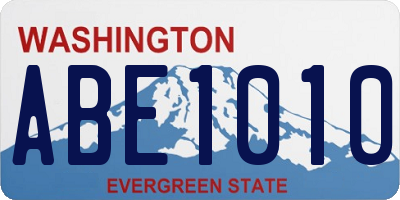 WA license plate ABE1010