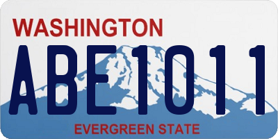 WA license plate ABE1011