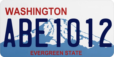 WA license plate ABE1012