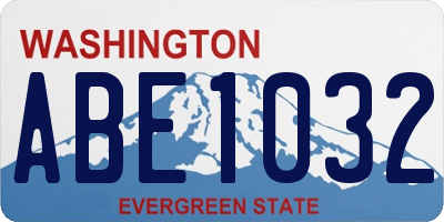 WA license plate ABE1032