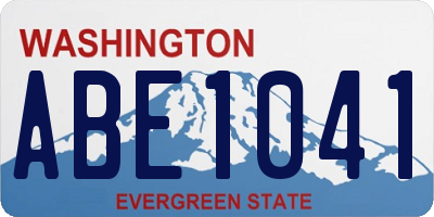WA license plate ABE1041