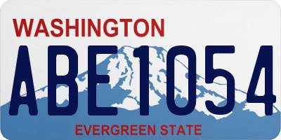 WA license plate ABE1054