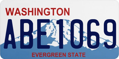 WA license plate ABE1069