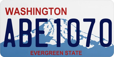 WA license plate ABE1070
