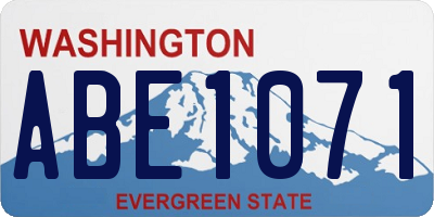 WA license plate ABE1071