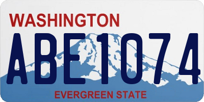 WA license plate ABE1074