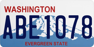 WA license plate ABE1078