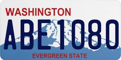 WA license plate ABE1080