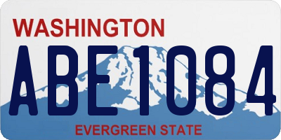 WA license plate ABE1084