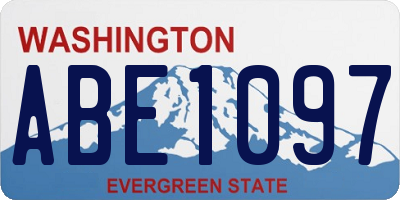 WA license plate ABE1097