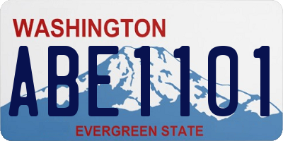 WA license plate ABE1101