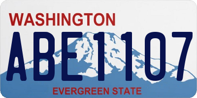 WA license plate ABE1107