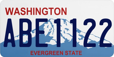 WA license plate ABE1122