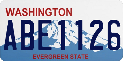 WA license plate ABE1126