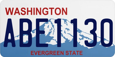 WA license plate ABE1130