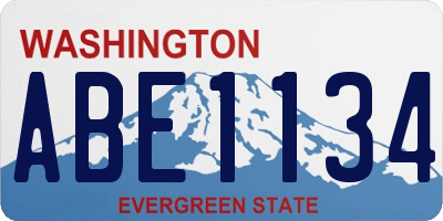 WA license plate ABE1134