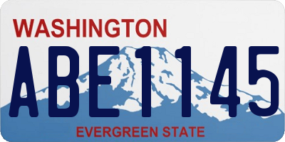 WA license plate ABE1145