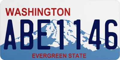 WA license plate ABE1146