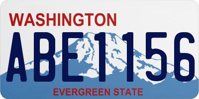WA license plate ABE1156