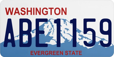 WA license plate ABE1159
