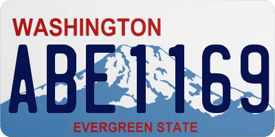 WA license plate ABE1169