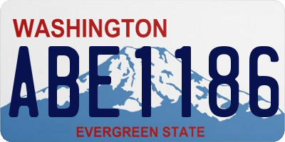 WA license plate ABE1186