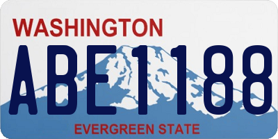 WA license plate ABE1188