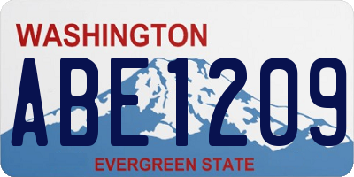 WA license plate ABE1209