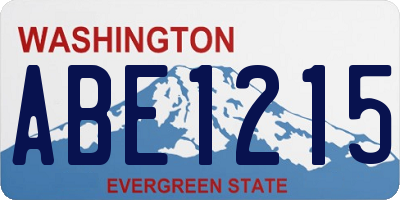 WA license plate ABE1215