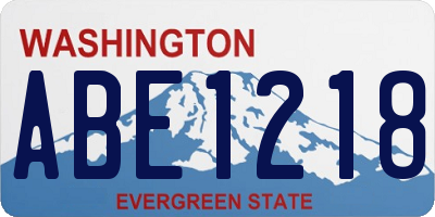 WA license plate ABE1218