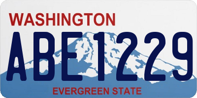 WA license plate ABE1229