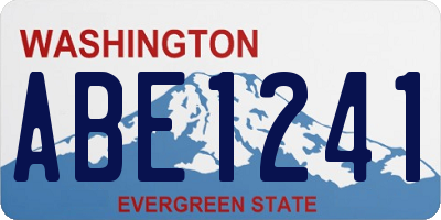 WA license plate ABE1241