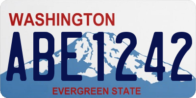 WA license plate ABE1242