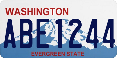 WA license plate ABE1244