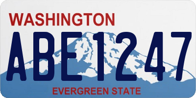 WA license plate ABE1247