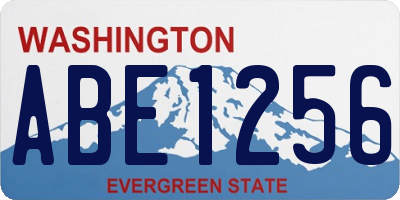 WA license plate ABE1256