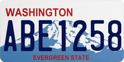 WA license plate ABE1258