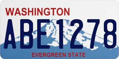 WA license plate ABE1278