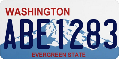 WA license plate ABE1283
