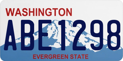 WA license plate ABE1298